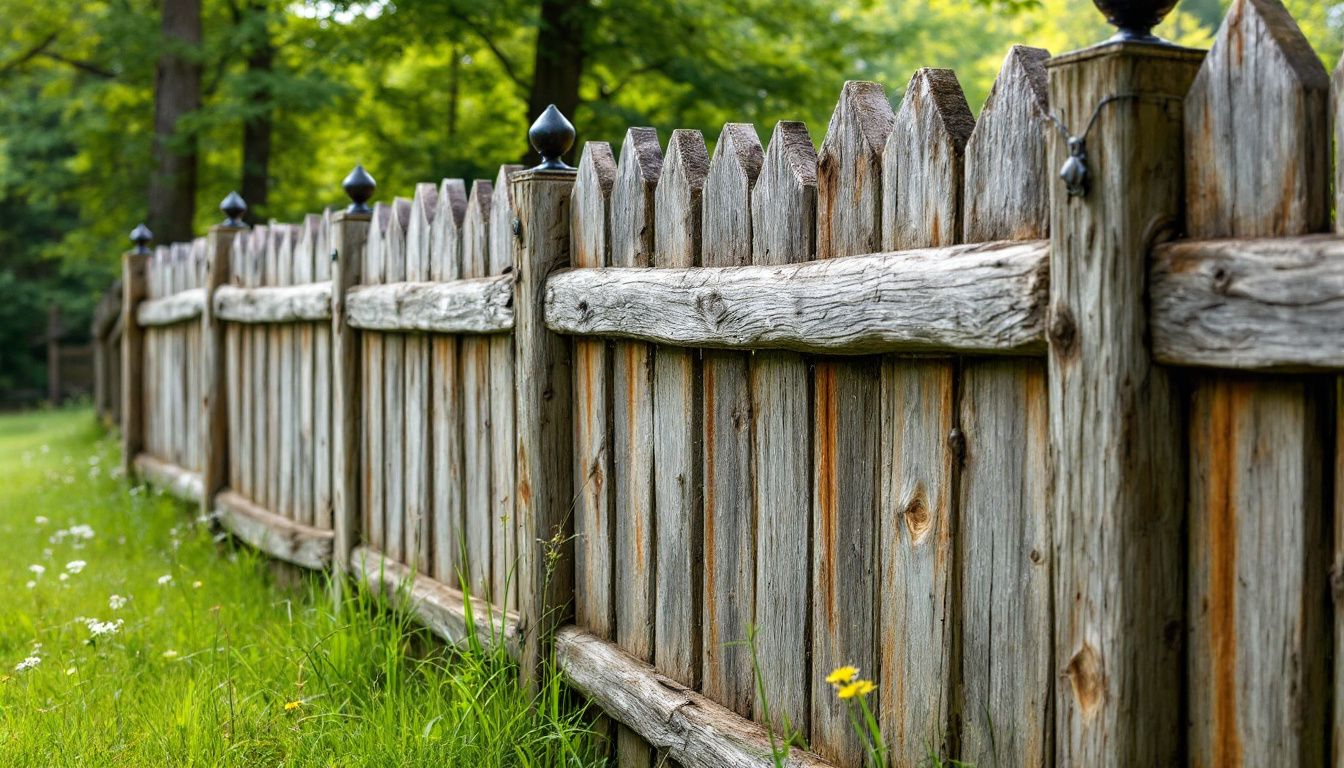 A tall wood fence providing privacy and security in a backyard.