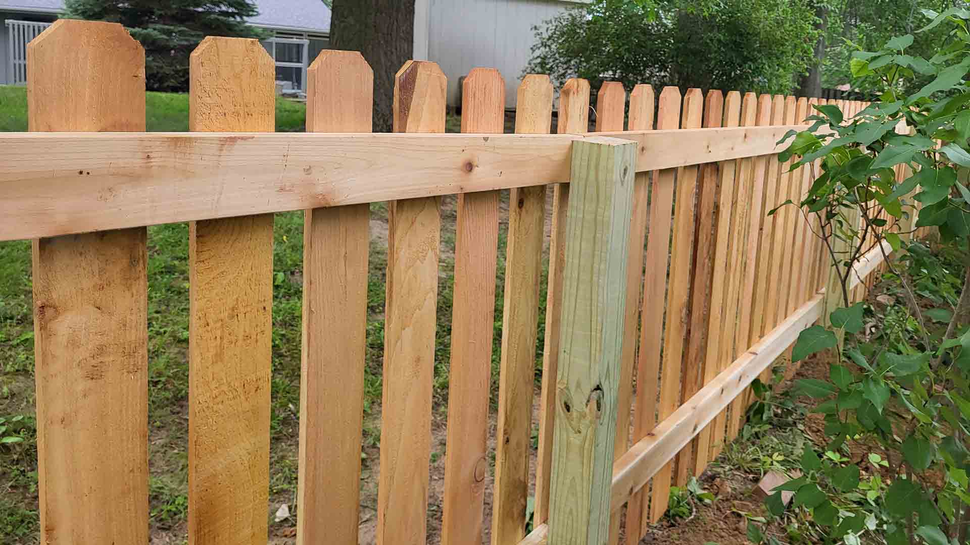 Example 10 of a residential wood fence fabricated and installed by Slagle Fence in Kansas City