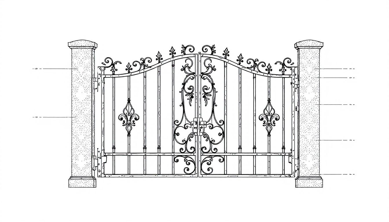 An ornamental iron fence illustrating its decorative features and security benefits.