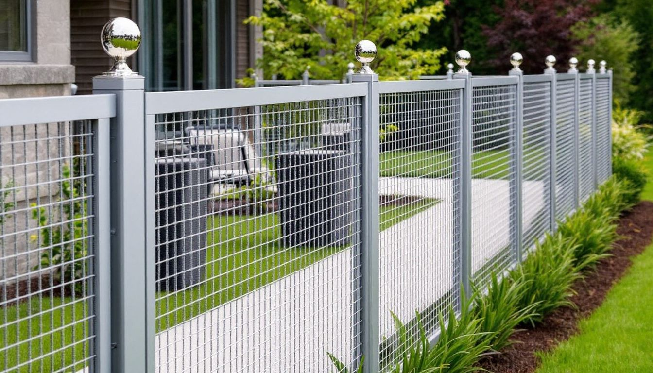 Ornamental steel and aluminum fences enhancing the aesthetics of a property.