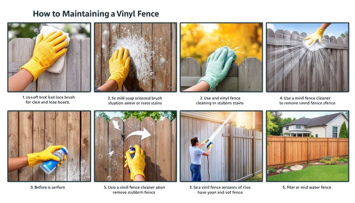 Maintaining a vinyl fence.