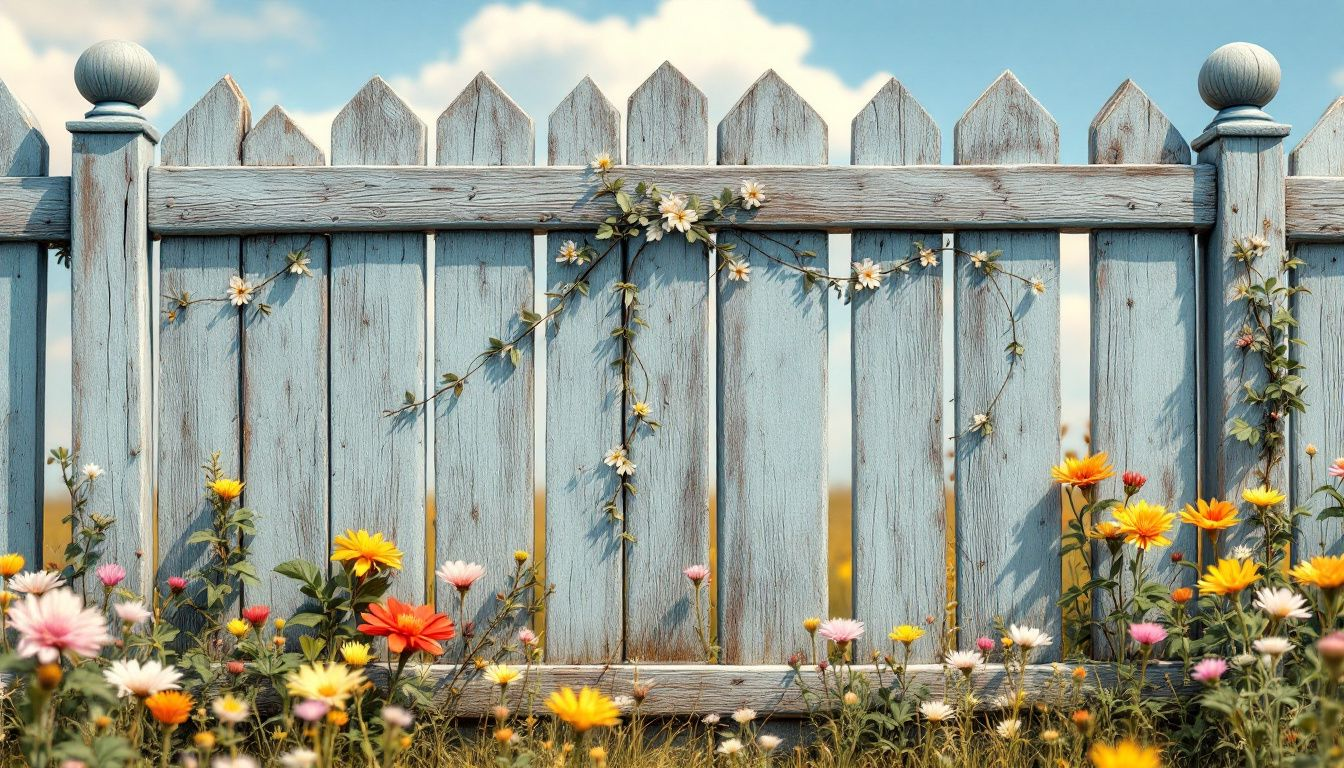 A custom wood fence providing privacy in a yard.