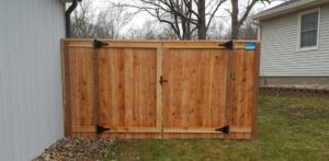 Finished picture frame double gate