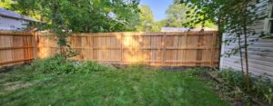 inside wood privacy fence