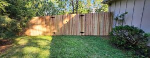 wood privacy fence
