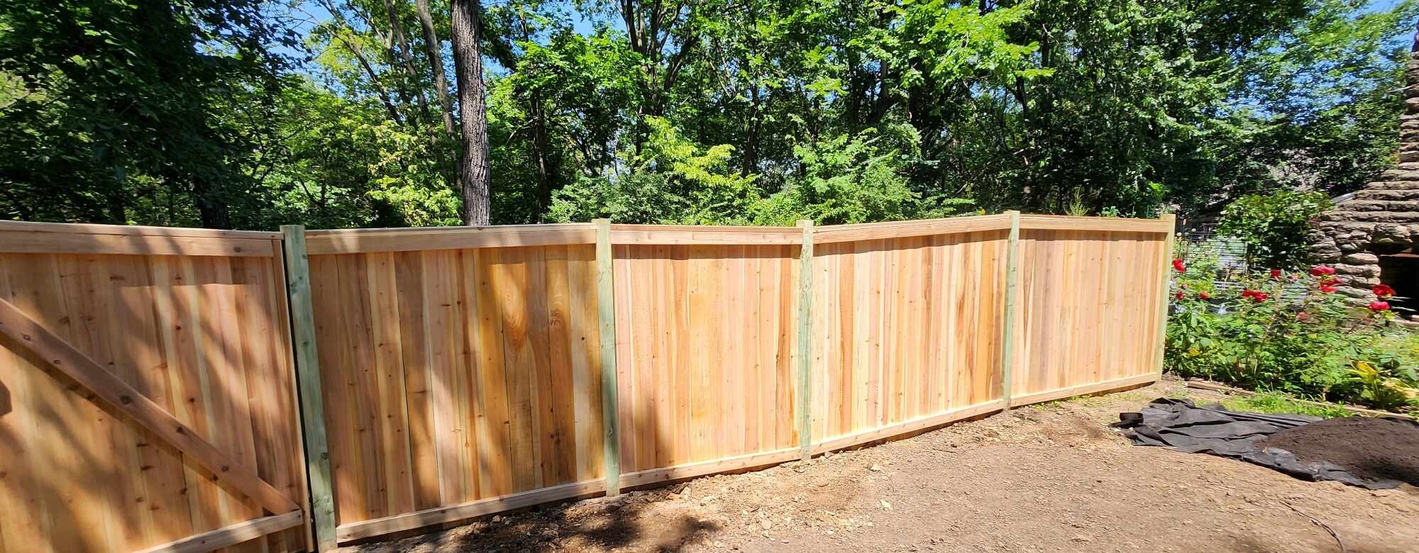 inside wood privacy fence