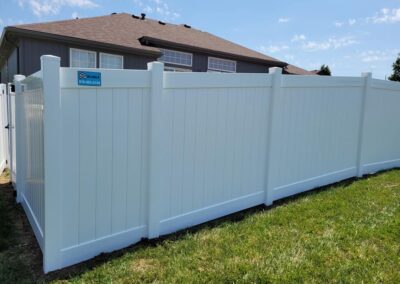 White Privacy Vinyl Fence