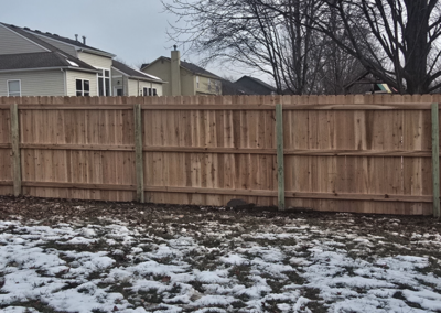 6' Cedar Privacy Fence inside posts